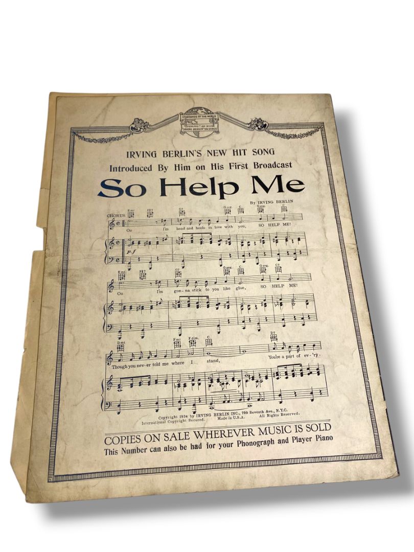 1934 Tonight is Mine Stingaree Sheet Music Kahn Harling Irving Berlin Inc