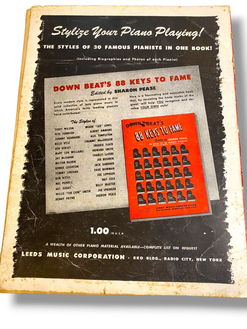 1943 Boogie Woogie Bugle Boy Sheet Music Piano Music Solo Don Raye Hughie Prince