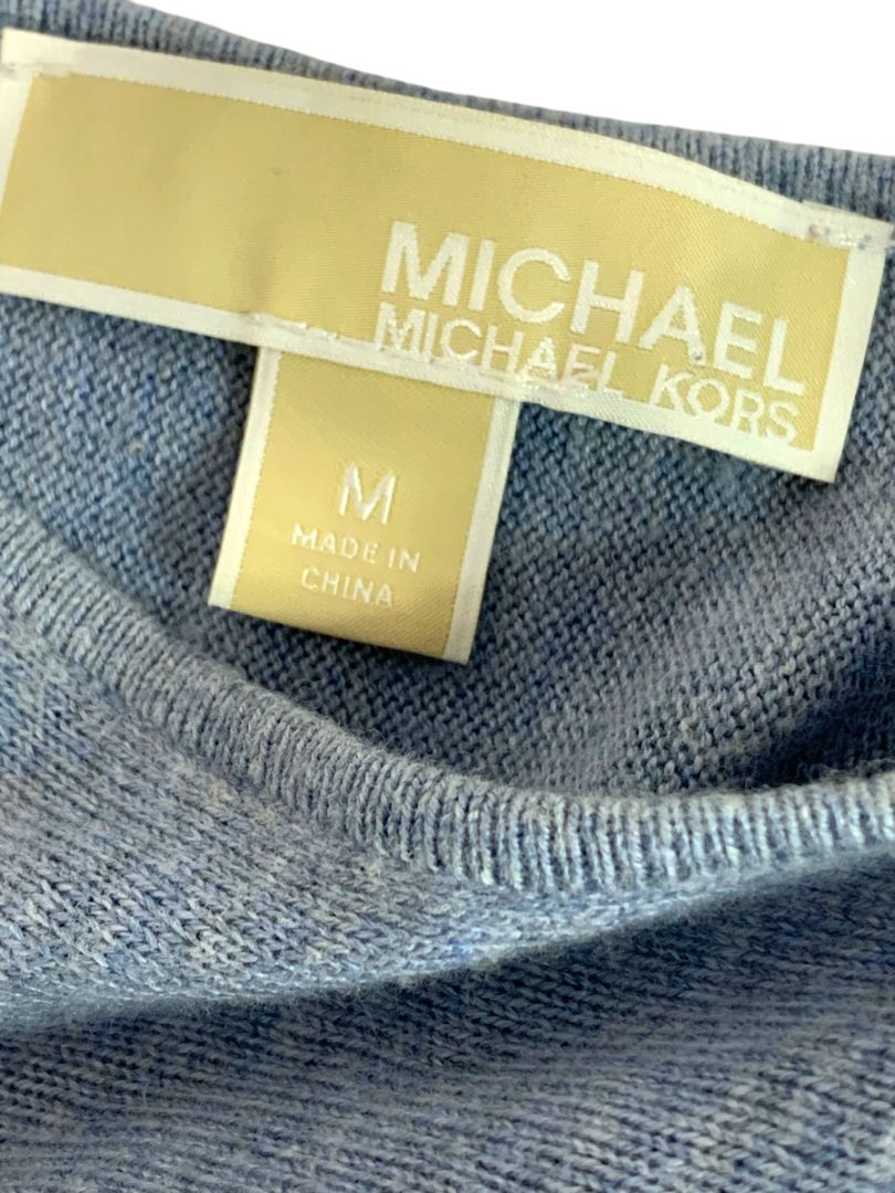 Medium Michael Kors Womens Blue Lightweight Sweater Tunic