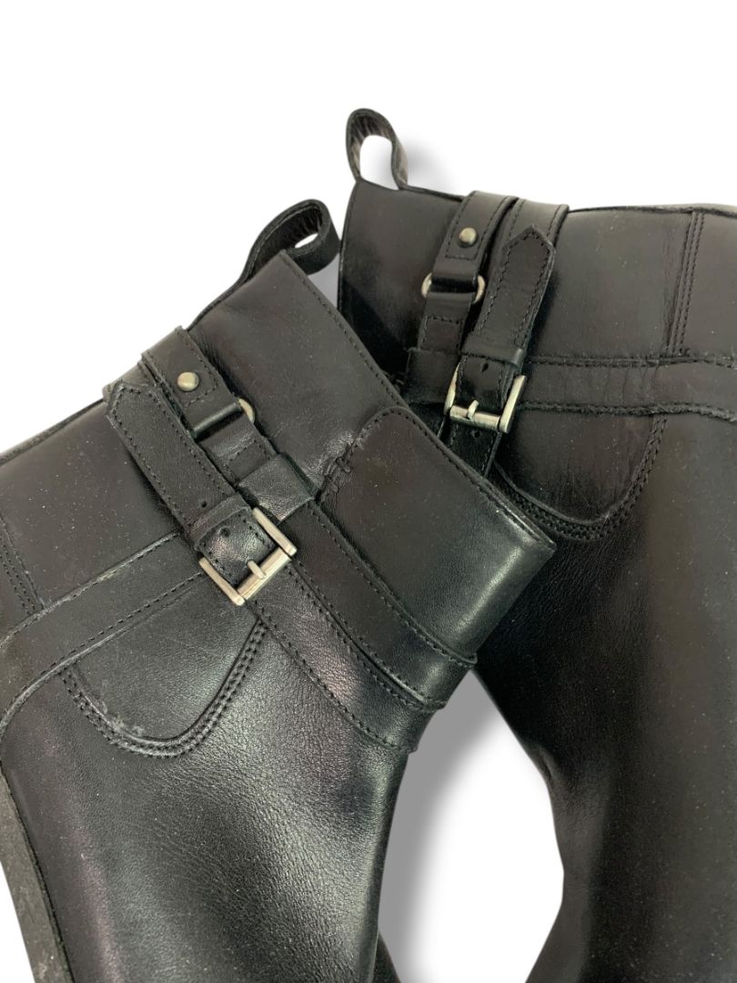 Size 8.5M Clarks Artisan Womens Black Leather Pita Austin Boots Booties 26111572