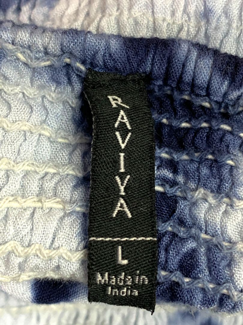 Large Raviva Womens Smocked Bodice Tie Dye Maxidress Strapless Soft