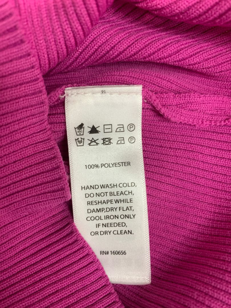 Small Happily Grey Womens Fuschia Ribbed Crop Tank Top Shirt