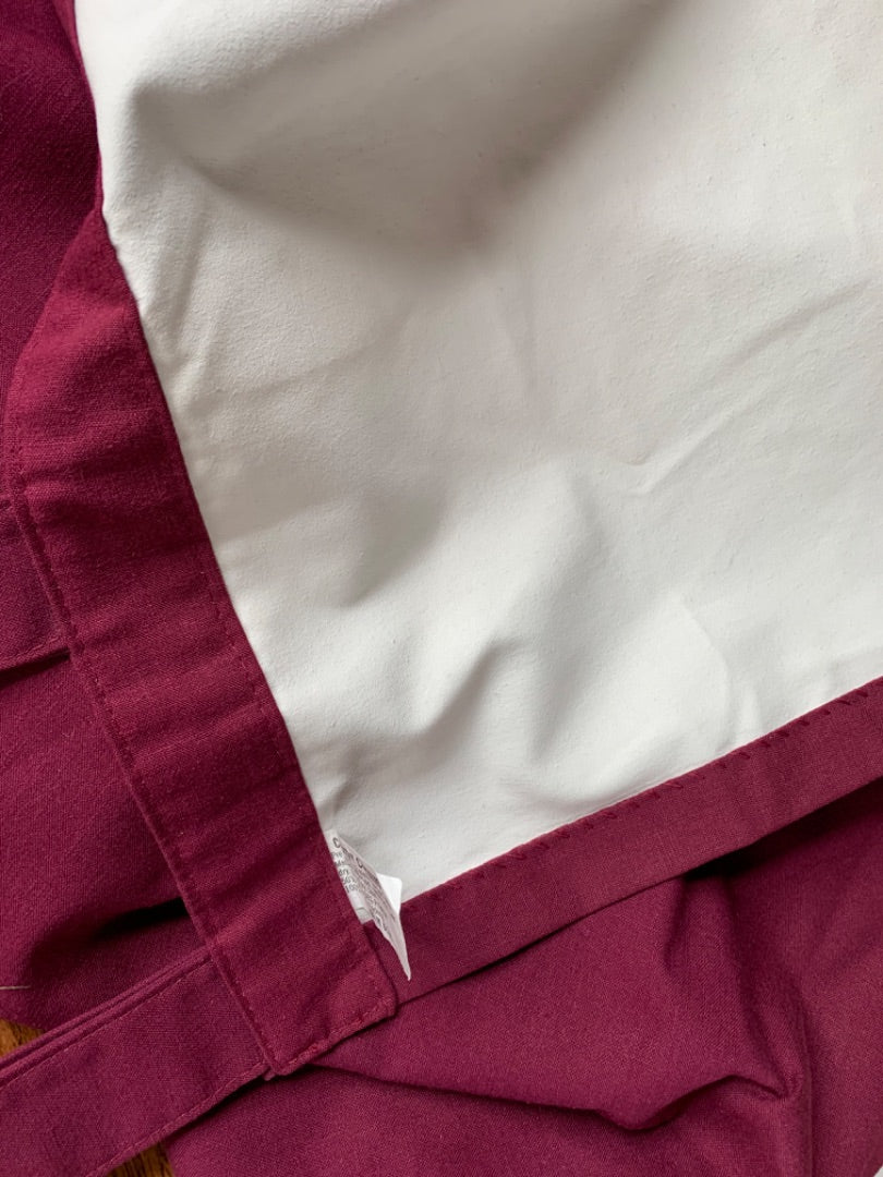 Set of 2 Tab Top Curtain Panels 38" x 70" with Tiebacks Burgundy Purple Lined Light Blocking