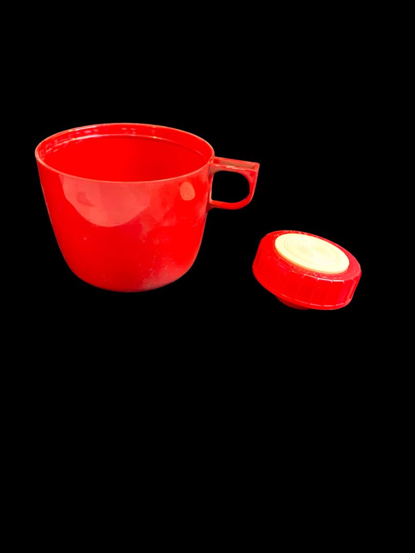 Vintage Thermos Icy Hot 1 Quart Red 2410 Retro Design 13"