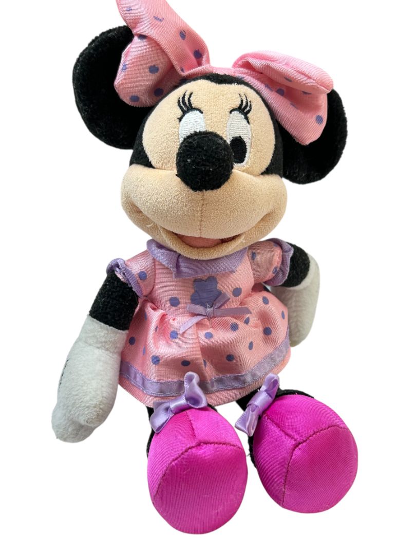 Disney Just Play Minnie Mouse 10" Plush Stuffed Animal Pink Purple
