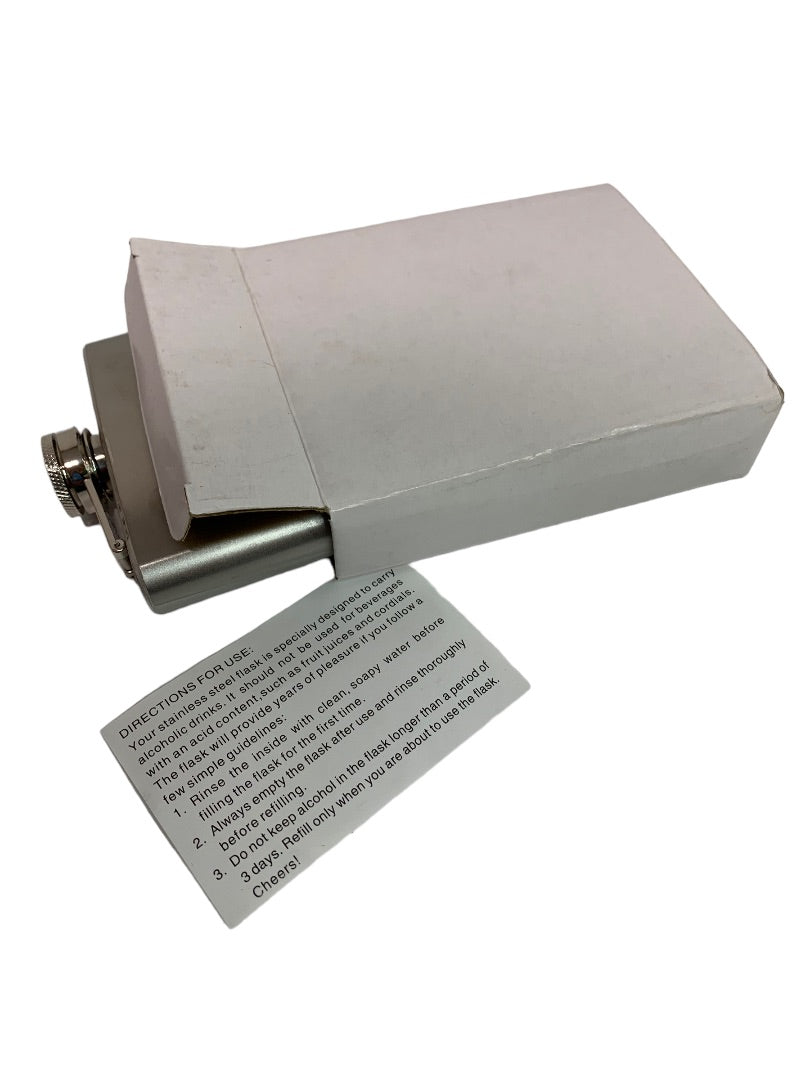 New Stainless Steel 6 oz ounce Flask Silver Color