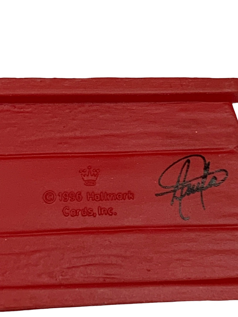 Hallmark Keepsake "Grandson" 1996 Ornament Dog on Sled