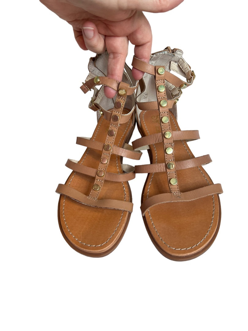 7.5 Seychelles Brown Leather Gladiator Strappy Sandals