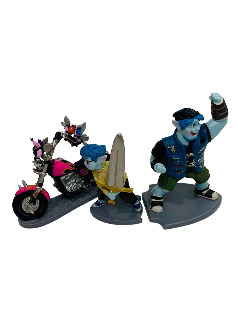 Disney Onward Spirits 3 Cake Topper Motorcycle Barley Laurel Lightfoot Figurines