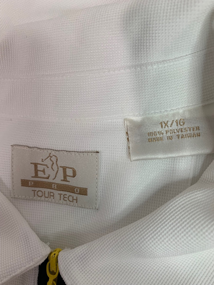 1X EP Pro Tour Tech Women's White Short Sleeve Golf Polo Shirt