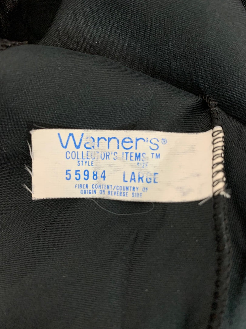 Large Warner's Vintage 1970s Lingerie Bodysuit Lace Trim USA