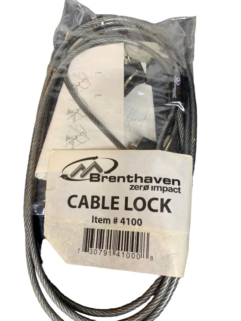 Brenthaven Zero Impact 4100 Keyed Cable Lock for Notebooks and Laptops
