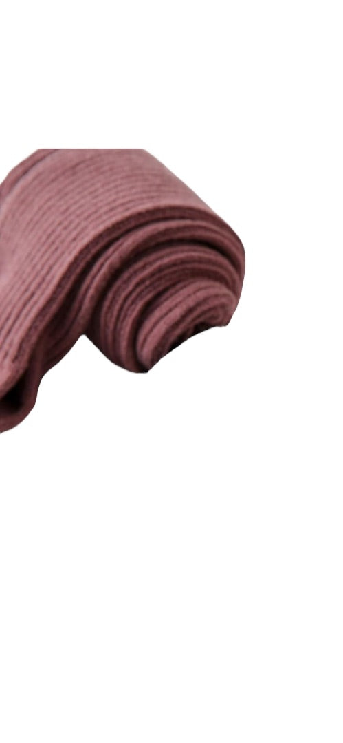 New Cerorc Toddler Tights Plum and Mustard Ribbed 1T/2T