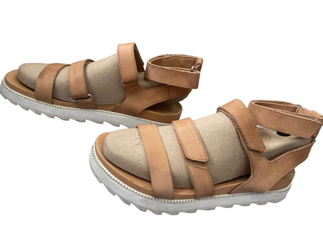 9 Sorel Roaming Brown Leather Gladiator Style Sandals Comfort