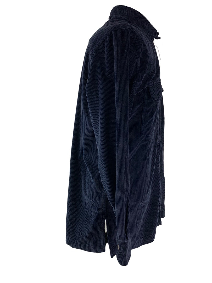 Medium Lauren Ralph Lauren Women's Navy Blue Vintage Y2K Full Zip Corduroy Jacket