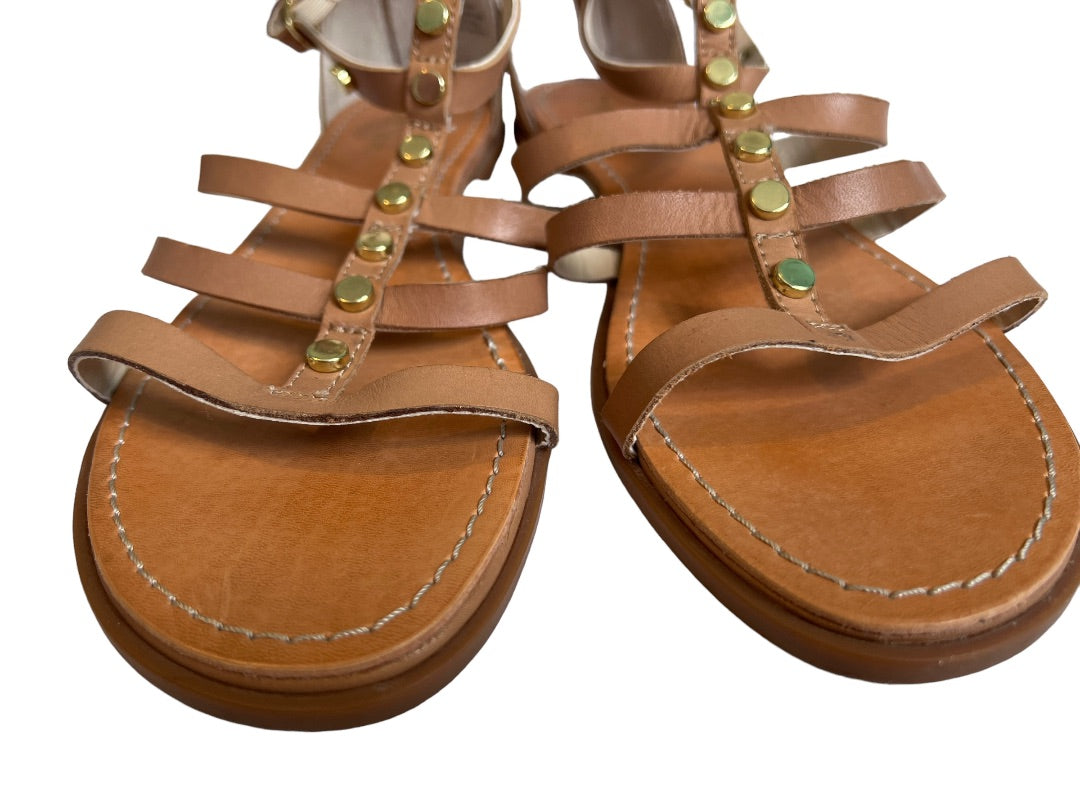 7.5 Seychelles Brown Leather Gladiator Strappy Sandals
