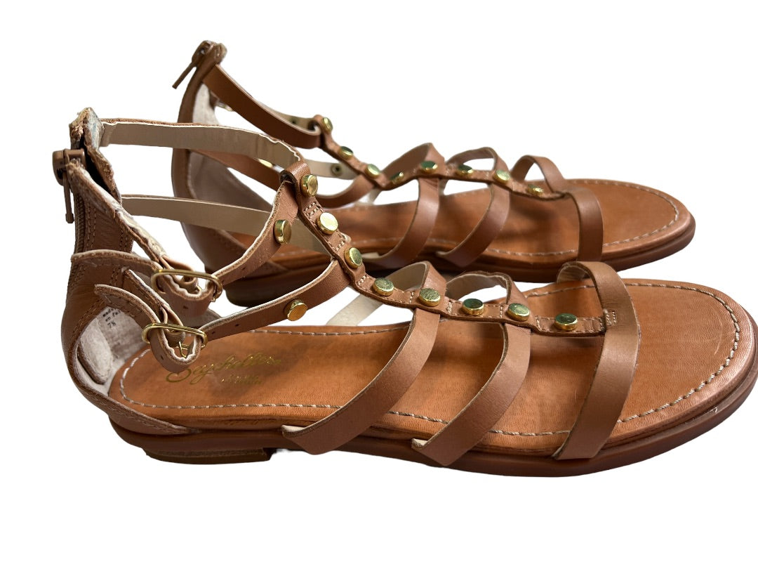 7.5 Seychelles Brown Leather Gladiator Strappy Sandals