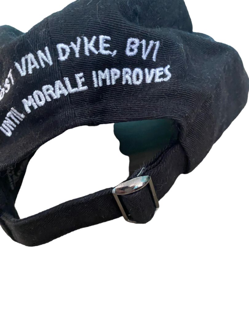 Jost Van Dyke BVI Skull and Crossbones Black Hat Embroidered