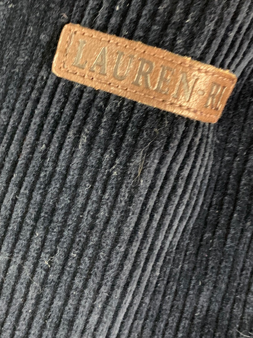 Medium Lauren Ralph Lauren Women's Navy Blue Vintage Y2K Full Zip Corduroy Jacket