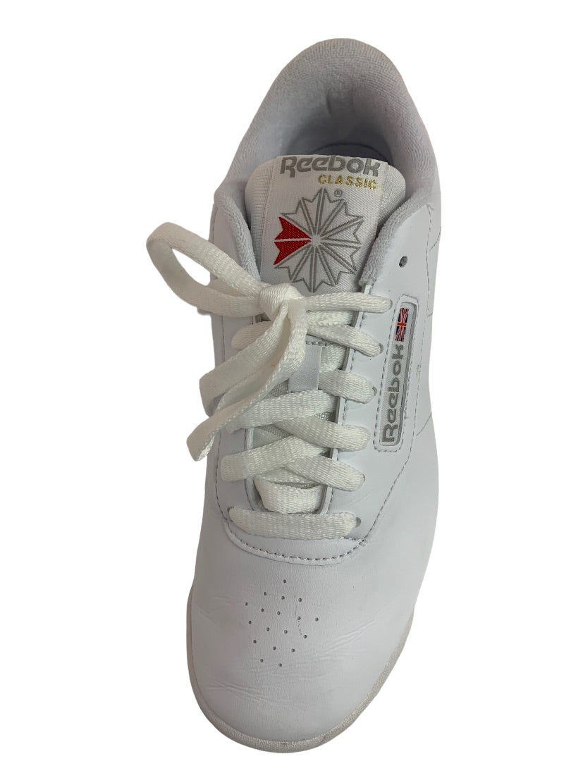 Size 8 Reebok Women's Classic White Leather Sneaker Lace Up Shoe