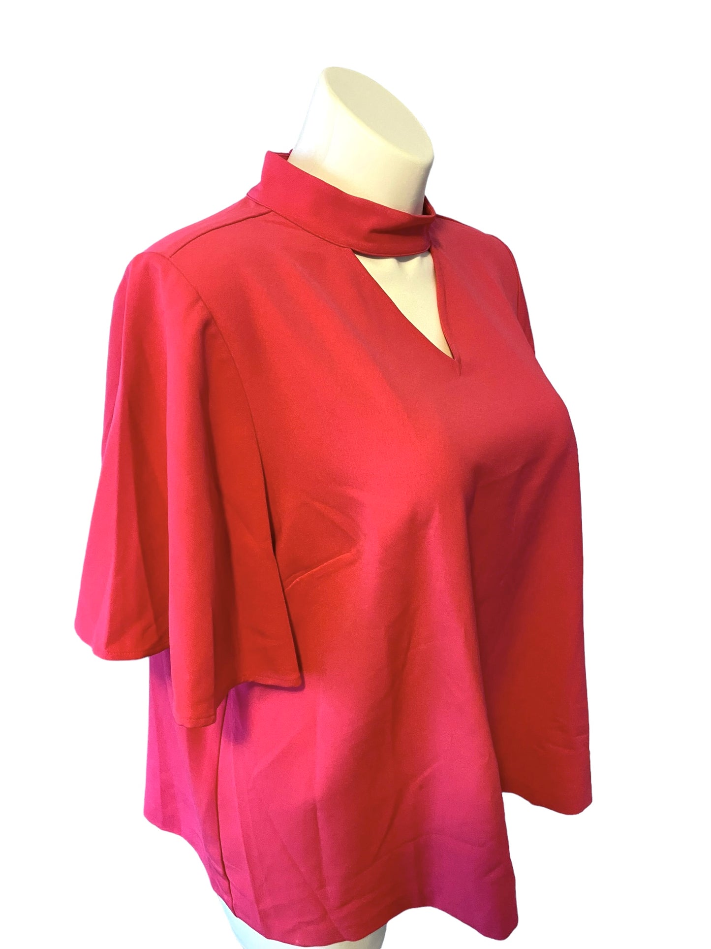 20 Lane Bryant Pink Dressy Blouse Flutter Sleeve NWT