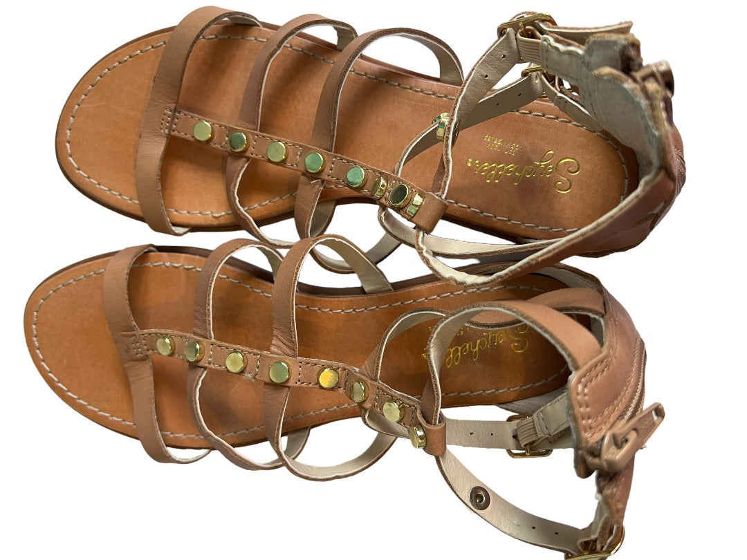 7.5 Seychelles Brown Leather Gladiator Strappy Sandals