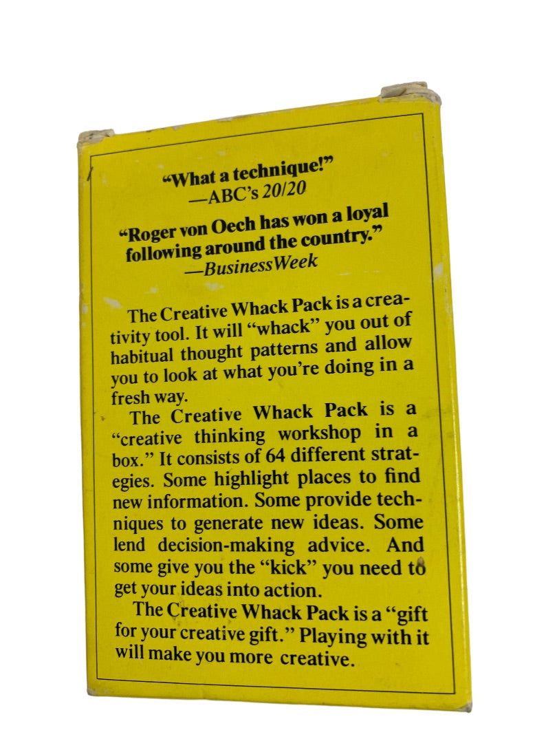 Creative Whack Pack Roger von Oech Thinking Workshop Cards Game 1992