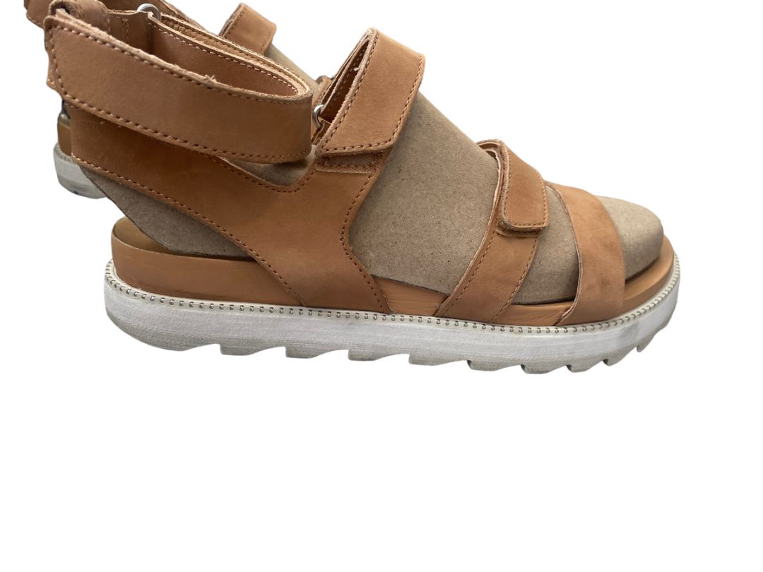 9 Sorel Roaming Brown Leather Gladiator Style Sandals Comfort