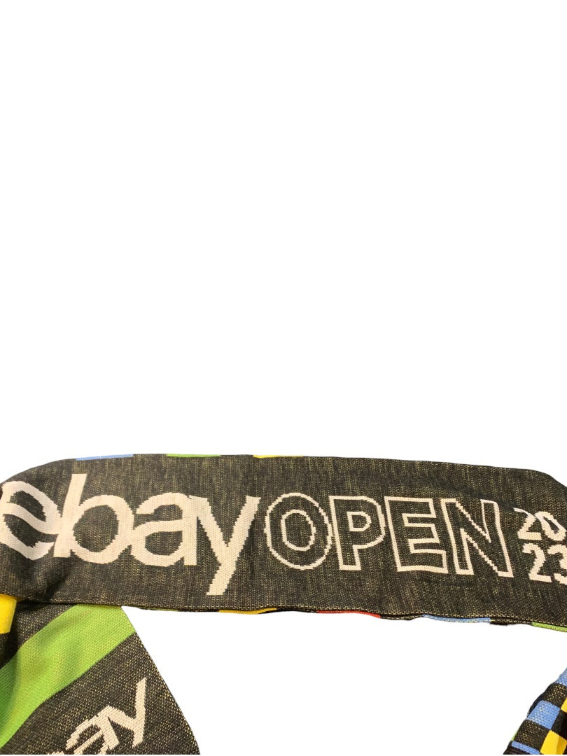 Ebayana Ebay Open 2023 Swag Winter Multicolor Scarf Fringed 8" x 62"
