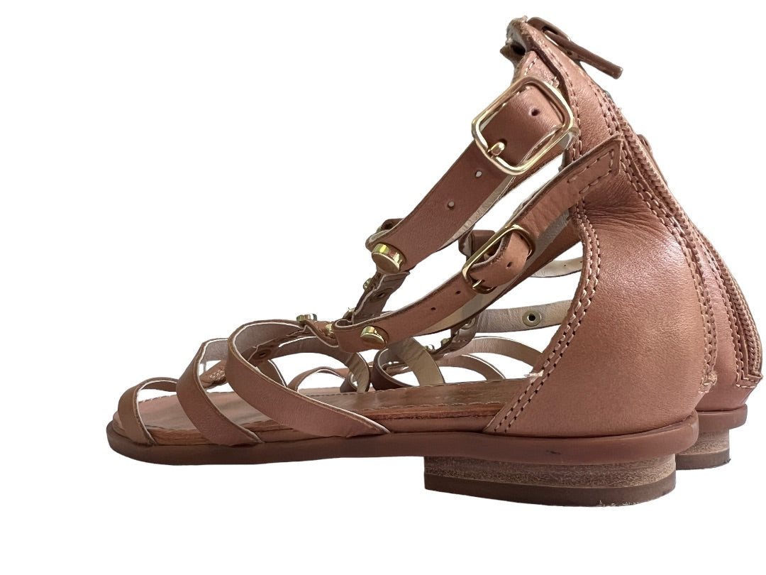 7.5 Seychelles Brown Leather Gladiator Strappy Sandals