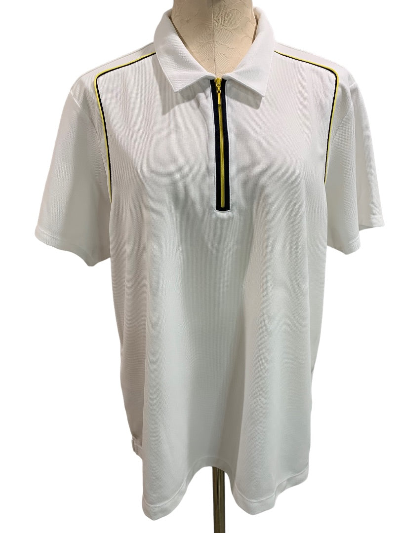 1X EP Pro Tour Tech Women's White Short Sleeve Golf Polo Shirt
