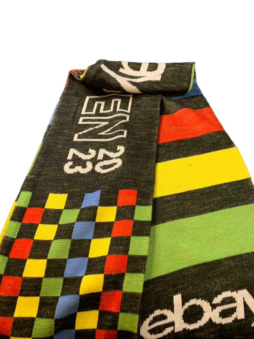 Ebayana Ebay Open 2023 Swag Winter Multicolor Scarf Fringed 8" x 62"