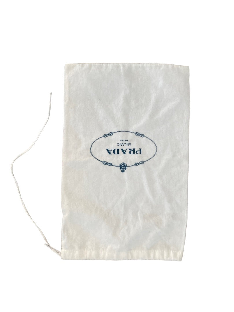 Vintage PRADA Milano Dust Cover Bag Pouch Drawstring Authentic 13.5" X 8"