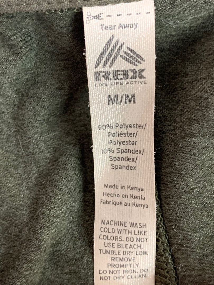 Medium RBX Women's Olive Green V-Neck Tshirt Long Sleeve