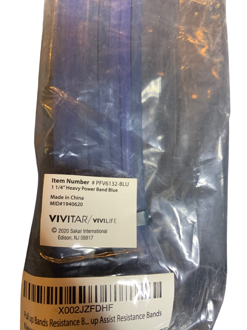 Vivilife New 1 1/4" Heavy Power Resistance Band Blue PFV6132-BLU