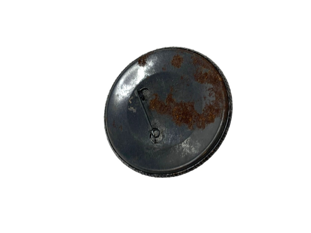 Vintage 1992 Pinback 15,000 Mile Relay Run Eastern Tributary Black White 2.25" Diameter