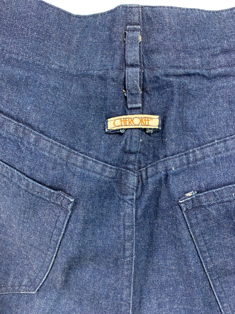 Size 10 Cherokee Women's Jeans Vintage Partial Elastic Waist Crop Length Denim