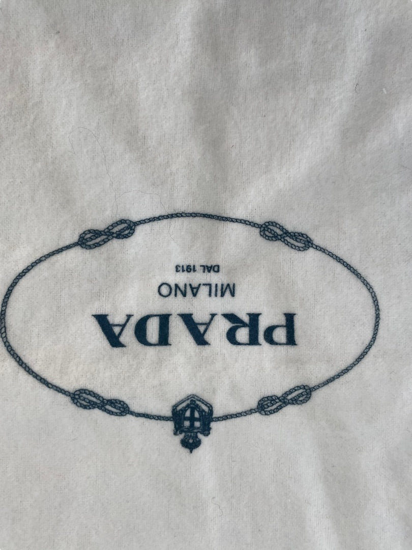 Vintage PRADA Milano Dust Cover Bag Pouch Drawstring Authentic 13.5" X 8"