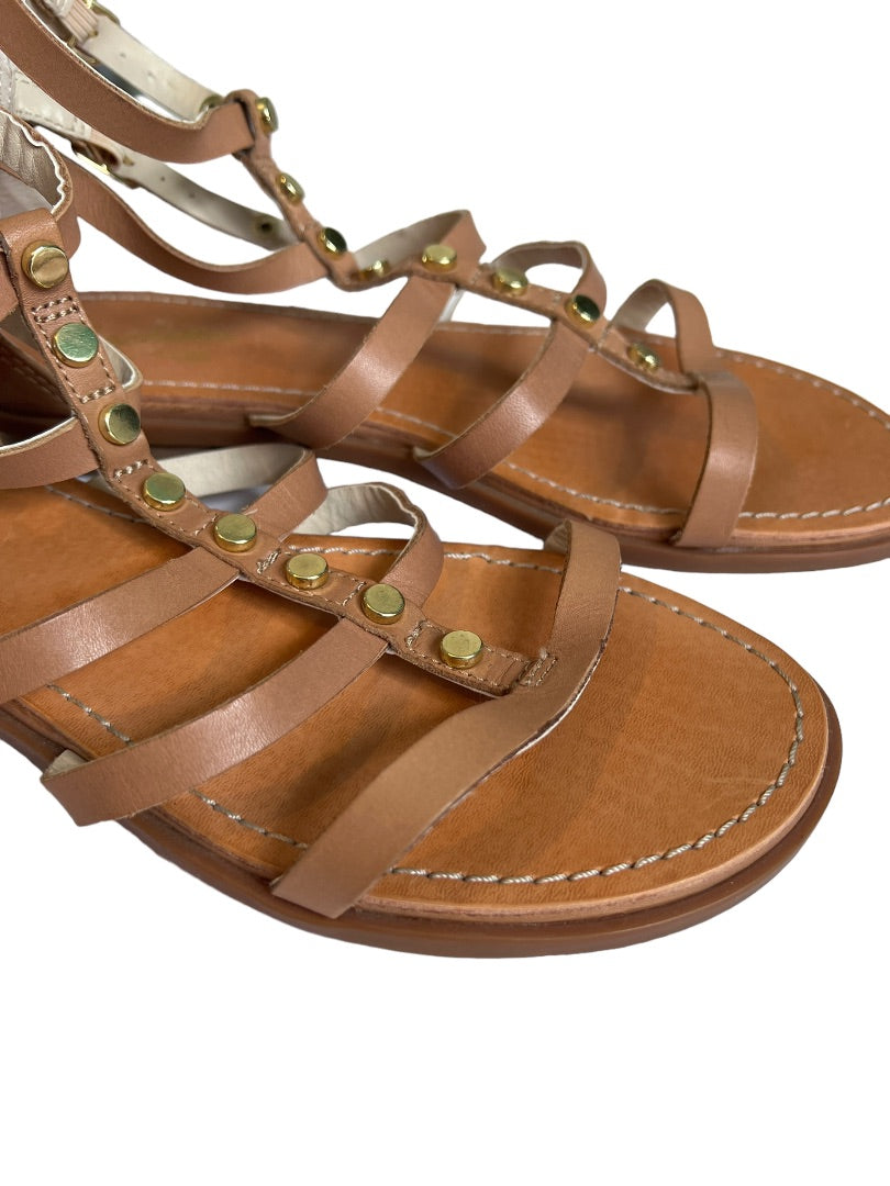 7.5 Seychelles Brown Leather Gladiator Strappy Sandals