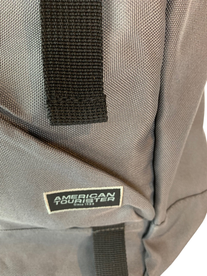 American Tourister Embark Computer Backpack Gray Black eBay Logo
