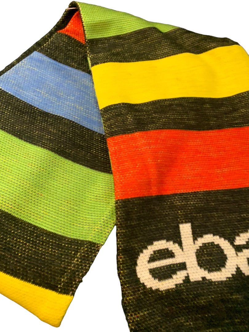 Ebayana Ebay Open 2023 Swag Winter Multicolor Scarf Fringed 8" x 62"