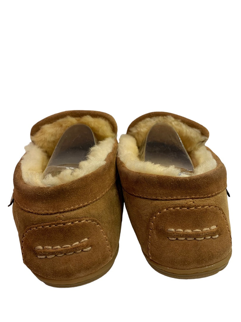 Size 10M L.L.Bean Men's Sheep Fur Moccasin Slippers Rubber Sole 295508 Wicked Good