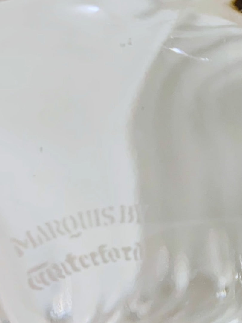 Marquis By Waterford Crystal Aspen Leaf Candy Trinket Dish Germany