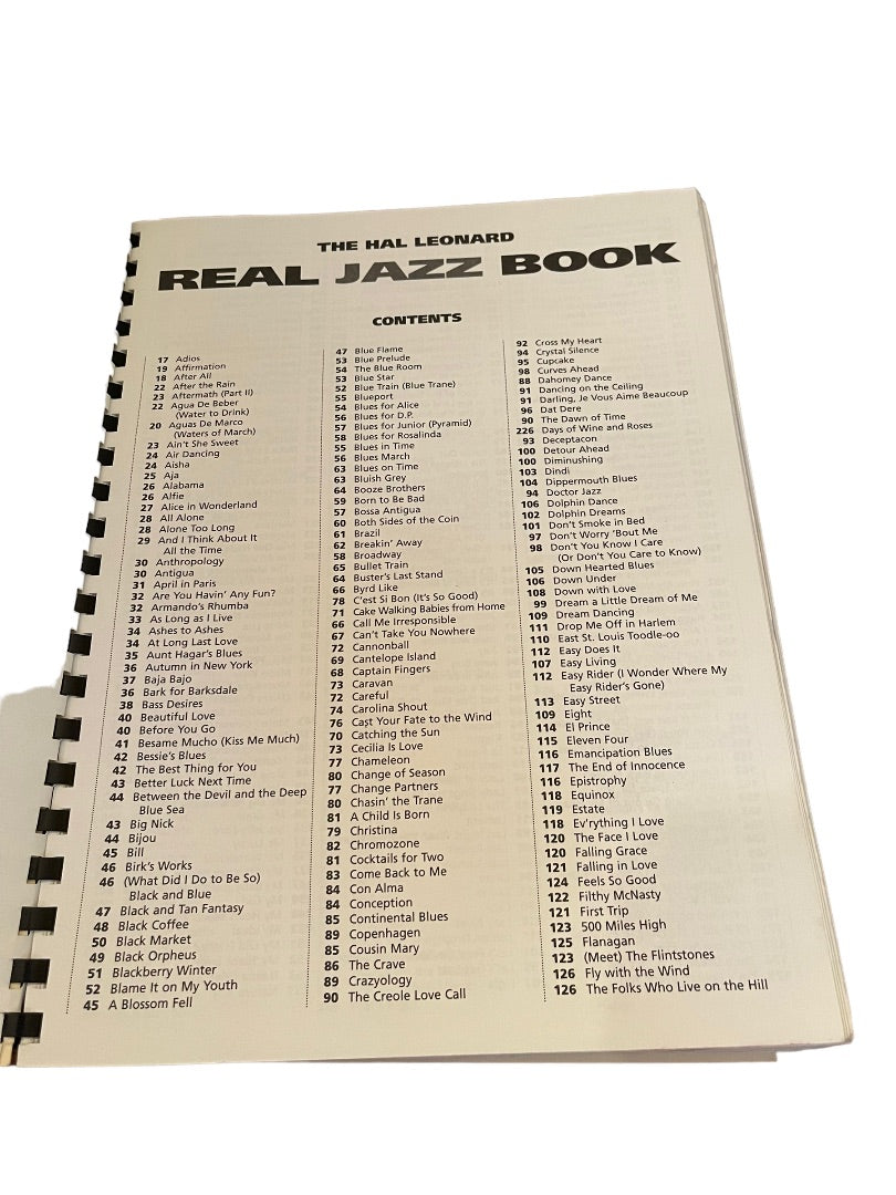 The Hal Leonard Real Jazz Book Over 500 Songs B Edition by Hal Leonard Corp Plastic Comb