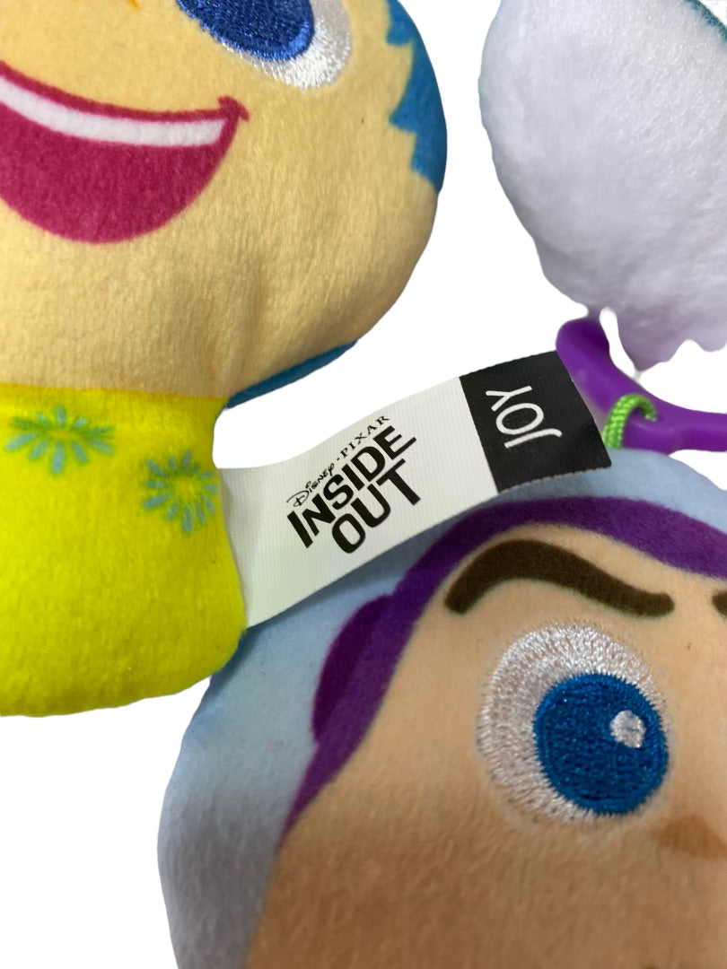 Lot of 7 Plush Bag Clips Assorted Toy Story Inside Out Cars Dory