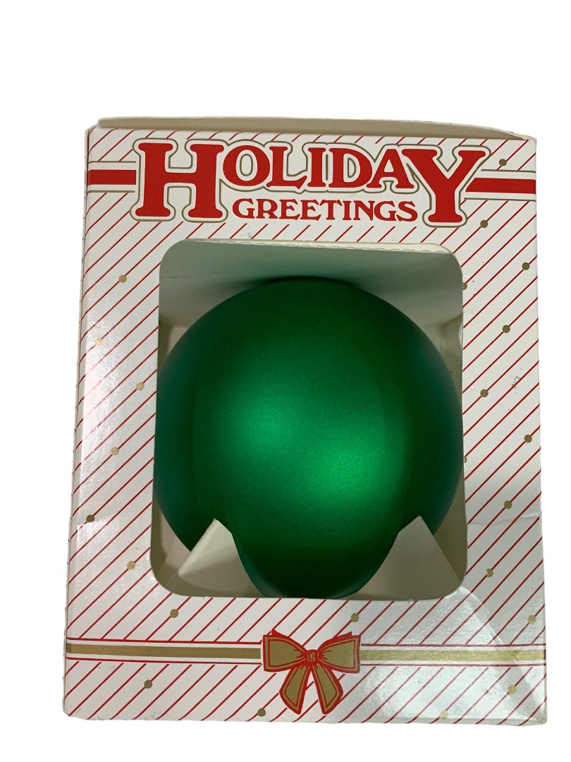 St. Mary of the Lakes 2000 Holiday Ornament Green Glass Ball