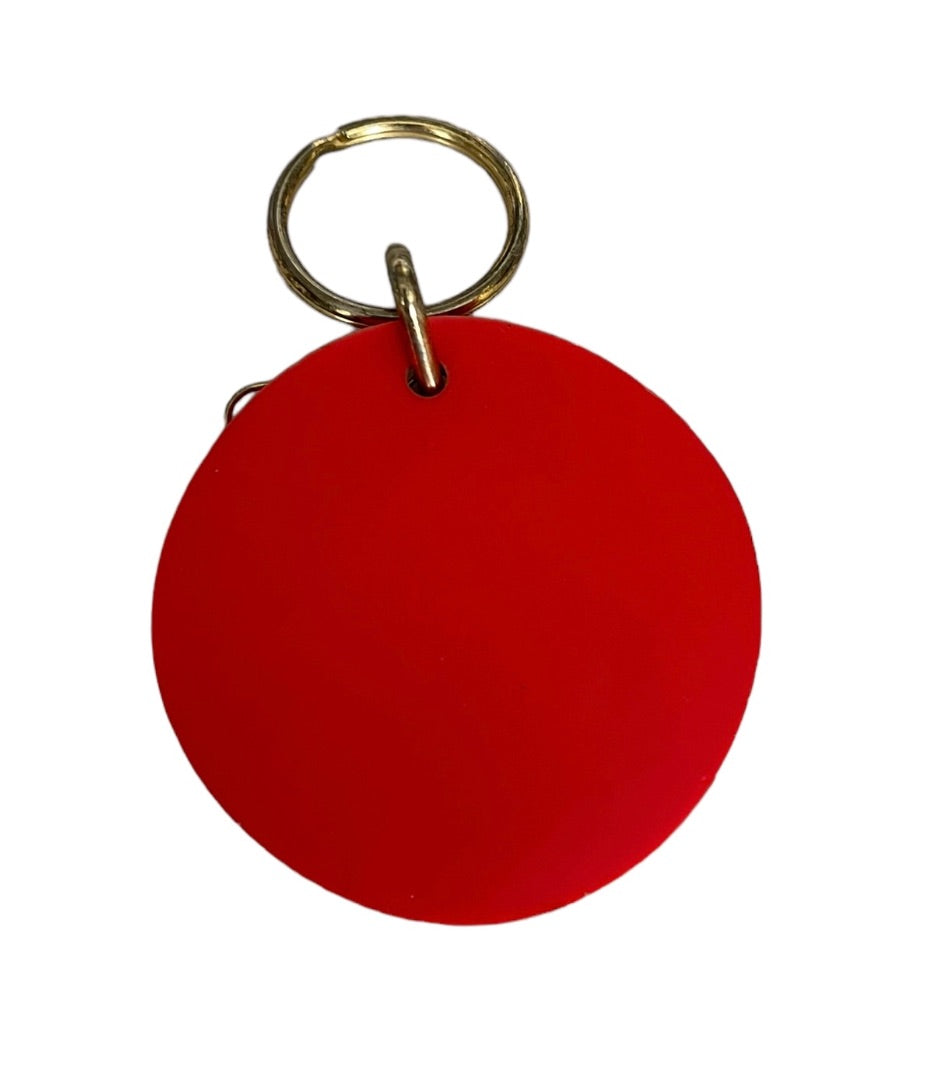 Betty Boop 1995 Hearst Corp Red Keychain Rubber Disk 2.5" Diameter