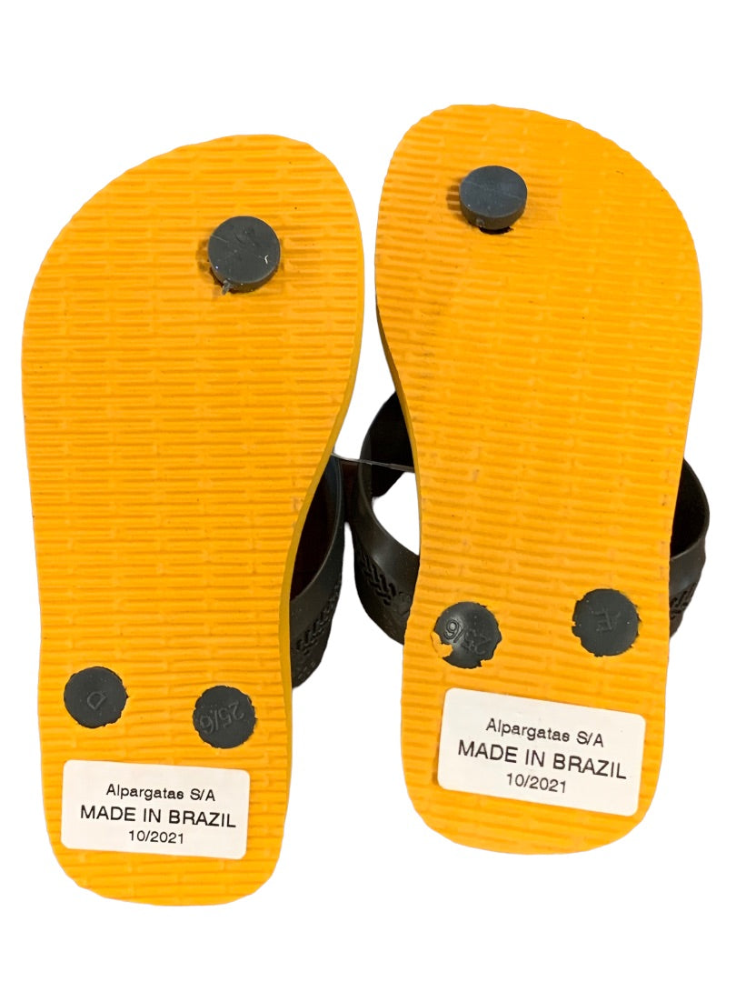 10c Havaianas Youth Marvel Comics Orange Citrus Flip Flops Sandals New