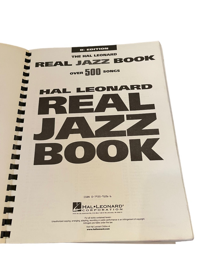 The Hal Leonard Real Jazz Book Over 500 Songs B Edition by Hal Leonard Corp Plastic Comb