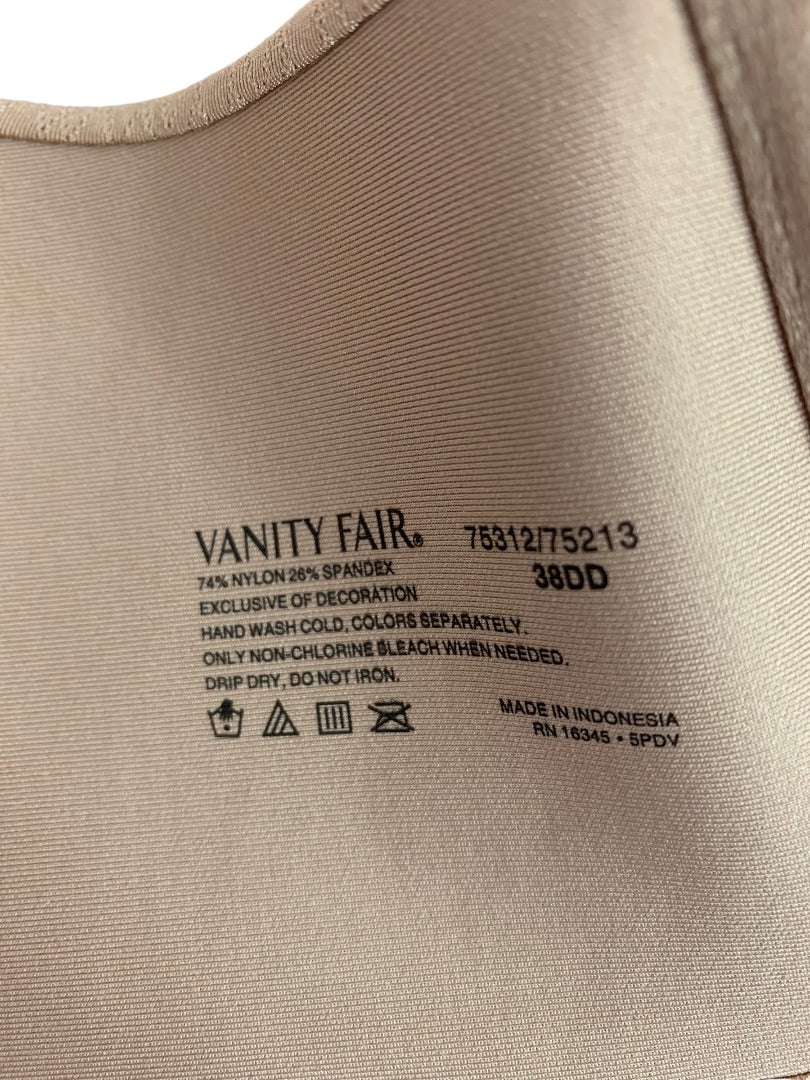 38DD Vanity Fair Bra Underwire Smoothing Seamless Lined 75312 New